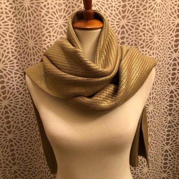 Shiraleah Accessories - Shiraleah Chicago Chic Gold Metallic Long Scarf